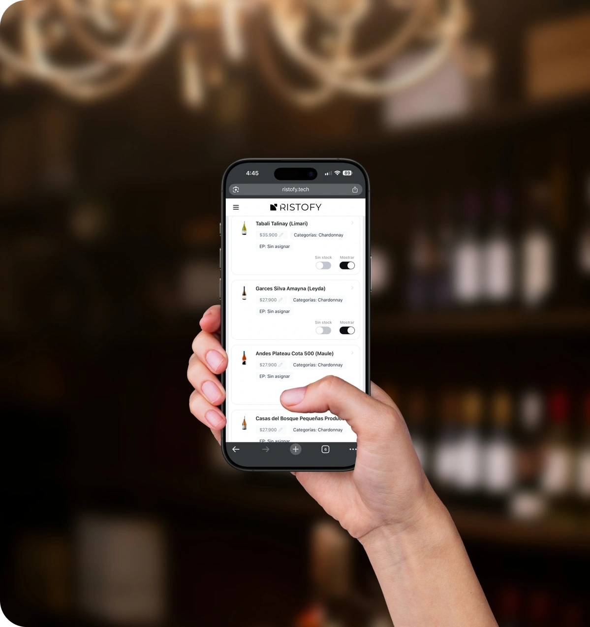 Actualización de carta en tiempo real